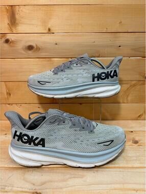 Hoka One One Clifton 9 1127895 HMBC Gray Running Shoes Sneakers Mens size 11 D